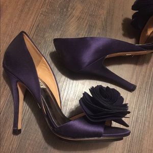 Badgley Mischka Purple Pumps